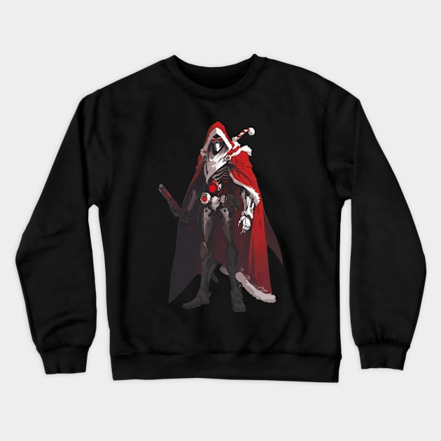 Ninja Cyborg Santa Crewneck Sweatshirt by FurryBallBunny